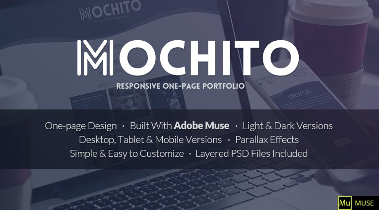 Mochito - One-Page Portfolio Muse Template