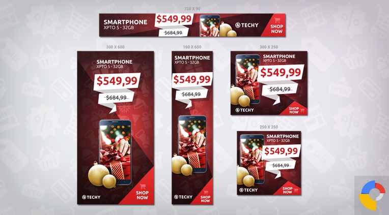 Techy Christmas Sales HTML5 Banner Template