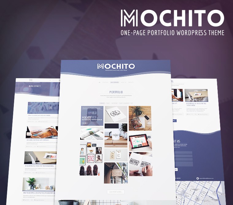 Mochito One-Page Portfolio AJAX WordPress Theme