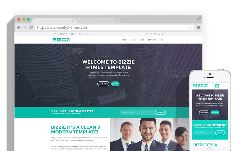 Bizzie Responsive Business HTML5 Template