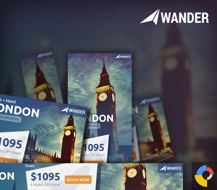 Wander Travel HTML5 Ad Template