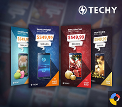 Techy - Holiday Sales HTML5 Banner Template